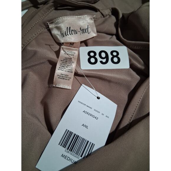 Willow & Root New Women's Medium Coquette Career Indie Surplice Side Tie Top - Picture 5 of 12